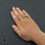 5 انگشتر زبرجد مردانه مرغوب و معدنی - کد 8550 - تصویر 5