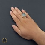 5 انگشتر آکوامارین مردانه درشت و معدنی - کد 8553 - تصویر 5
