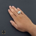 5 انگشتر فیروزه نیشابور صفوی مردانه رکاب دست ساز - کد 8572 - تصویر 5