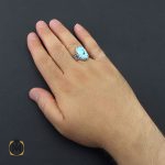5 انگشتر فیروزه نیشابور مردانه ارزشمند - کد 8581 - تصویر 5
