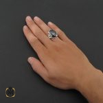 5 انگشتر حدید سینی با حکاکی ان الحسین مصباح الهدی وسفینه النجاه مردانه - کد 8373 - تصویر 5