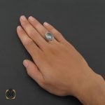 5 انگشتر حدید سینی با حکاکی عین علی مردانه - کد 8374 - تصویر 5