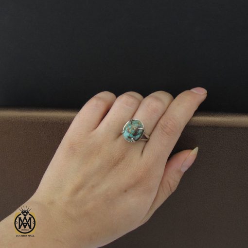 انگشتر فیروزه نیشابور اصل زنانه طرح پریا - کد 2074 - تصویر 5