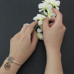 5 دستبند نقره طرح تبسم زنانه - کد 1070 - تصویر 5