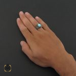 5 انگشتر فیروزه نیشابوری مردانه - کد 8389 - تصویر 5