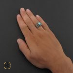 5 انگشتر فیروزه نیشابوری مردانه - کد 8393 - تصویر 5