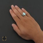 5 انگشتر فیروزه نیشابوری مردانه - کد 8398 - تصویر 5