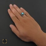 5 انگشتر فیروزه نیشابوری مردانه - کد 8400 - تصویر 5