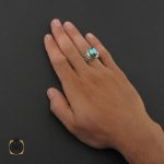 5 انگشتر فیروزه نیشابوری مردانه - کد 8401 - تصویر 5