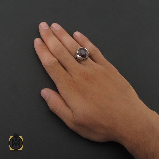 5 انگشتر یاقوت سرخ آفریقایی مردانه - کد 8407 - تصویر 5