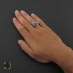 5 انگشتر عقیق باباقوری مردانه - کد 8410 - تصویر 5