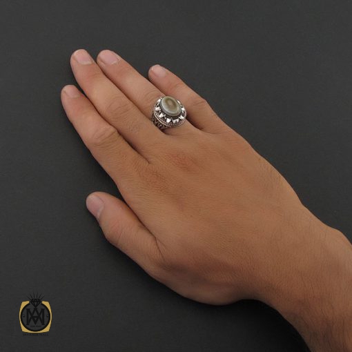 انگشتر عقیق باباقوری مردانه - کد 8410 - تصویر 5