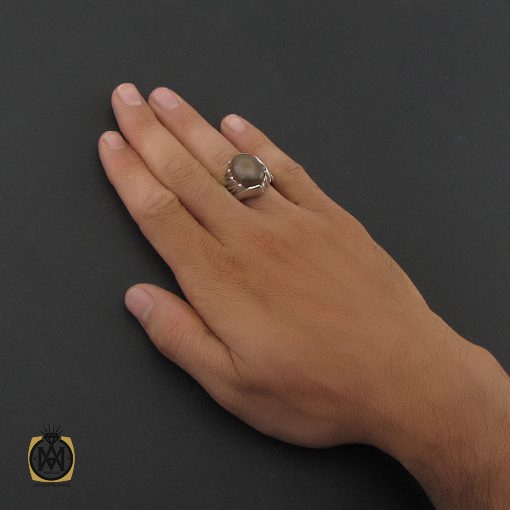 انگشتر عقیق یمن باباقوری مردانه - کد 8412 - تصویر 5