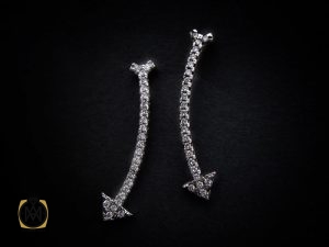 5009 گوشواره نقره طرح الیسا زنانه - کد 5009 - تصویر 5