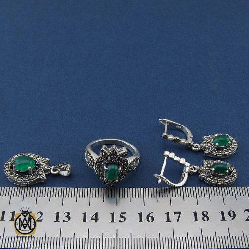 سرویس جید و مارکازیت طرح لادن زنانه - کد 7064 - تصویر 7