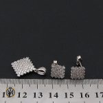 سرویس نقره زنانه پر نگین طرح هديه - کد 7091 - تصویر 6