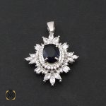 6 سرویس نقره زنانه طرح سلطنتی پر نگین - کد 7097 - تصویر 6
