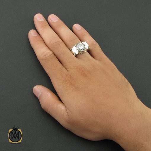 انگشتر موزانایت مردانه رکاب هنر دست استاد باقرزاده - کد 8562 - تصویر 5