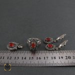 7 سرویس عقیق و مارکازیت زنانه طرح لاله - کد 7041 - تصویر 7