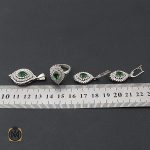 8 سرویس نقره زنانه طرح ملکه پر رنگ - کد 7093 - تصویر 8
