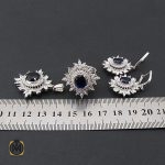 8 سرویس نقره زنانه طرح سلطنتی پر نگین - کد 7097 - تصویر 8