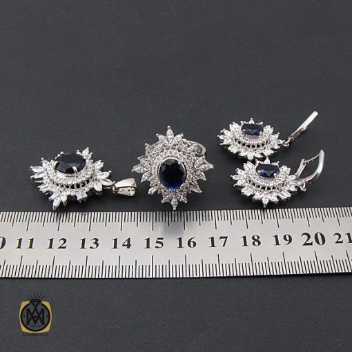 سرویس نقره زنانه طرح سلطنتی پر نگین - کد 7097 - تصویر 8