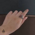 8 سرویس عقیق و مارکازیت زنانه طرح لاله - کد 7041 - تصویر 8