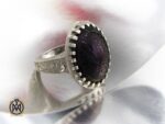انگشتر حدید سینی با حکاکی انا الحسین مصباح الهدی وسفینه النجاه مردانه - کد 8369 - تصویر 6