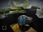انگشتر فیروزه نیشابوری مردانه - کد 8396 - تصویر 6