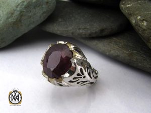 8407 انگشتر یاقوت سرخ آفریقایی مردانه - کد 8407 - تصویر 6