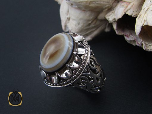 انگشتر عقیق باباقوری مردانه - کد 8410 - تصویر 6