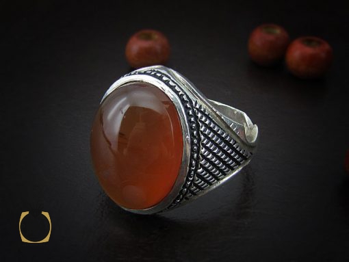 انگشتر عقیق یمن مردانه - کد 8419 - تصویر 6