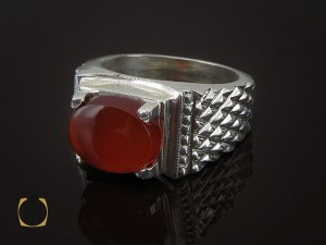 8421 انگشتر عقیق یمن مردانه - کد 8421 - تصویر 6