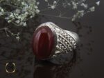 انگشتر عقیق یمن مردانه هنر دست استاد رحمانی - کد 8423 - تصویر 6
