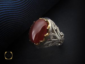 انگشتر عقیق یمن مردانه - کد 8425 - تصویر 6