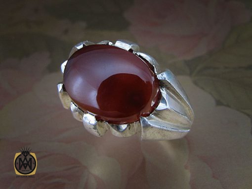 انگشتر عقیق یمن مردانه صفوی  - کد 8428 - تصویر 6
