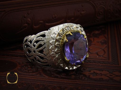 انگشتر آمتیست ارزشمند مردانه - کد 8459 - تصویر 6