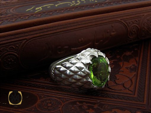 انگشتر زبرجد مردانه دست ساز - کد 8460 - تصویر 6