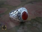 انگشتر عقیق یمن مردانه خوش رنگ - کد 8472 - تصویر 6