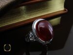 انگشتر عقیق یمن مردانه خوش رنگ - کد 8727 - تصویر 6