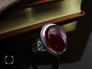 0 انگشتر عقیق یمن مردانه خوش رنگ - کد 8727 - تصویر 6
