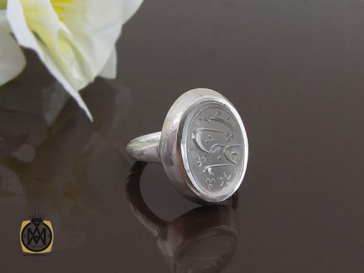 00 انگشتر در نجف با حکاکی یا علی استاد رائف - کد 8593 - تصویر 7