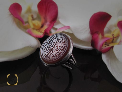 انگشتر عقیق یمن با حکاکی ماشاء الله لاقوه الا به الله - کد 8669 - تصویر 6