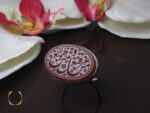 انگشتر عقیق یمن با حکاکی من قنع عز ومن طمع ذل - کد 8670 - تصویر 6