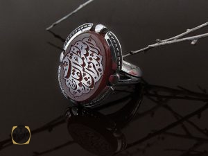 انگشتر عقیق یمن با حکاکی الابذکرالله تطمئن القلوب - کد 8674 - تصویر 6