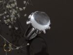 انگشتر دُر نجف مردانه شفاف و درشت - کد 8685 - تصویر 6