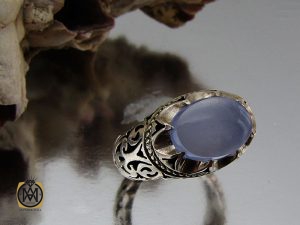 00 انگشتر عقیق یمن کبود صفوی مردانه - کد 8690 - تصویر 6