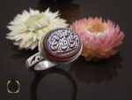 انگشتر عقیق یمن مردانه با حکاکی مهدی طاووس اهل الجنه استاد احمد - کد 8598 - تصویر 7