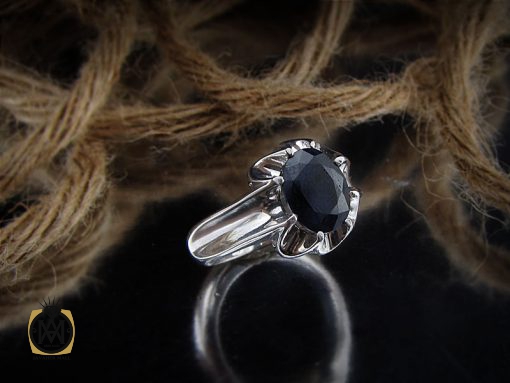 انگشتر یاقوت کبود مردانه - کد 8699 - تصویر 6