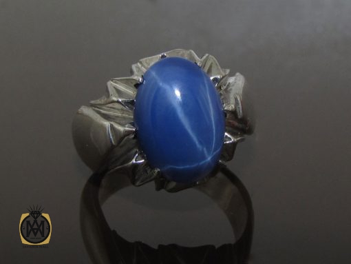 انگشتر یاقوت کبود استار مردانه - کد 8701 - تصویر 5